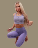 One Size Fits All Leggings - Purple - Image 2