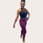 High Waist Stretch Leggings-Comfort Fit (Plum)