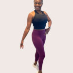 High Waist Stretch Leggings-Comfort Fit (Plum)